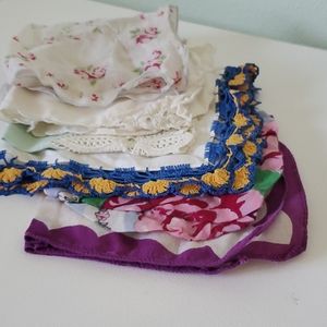 Lot of 6 vintage handkerchiefs